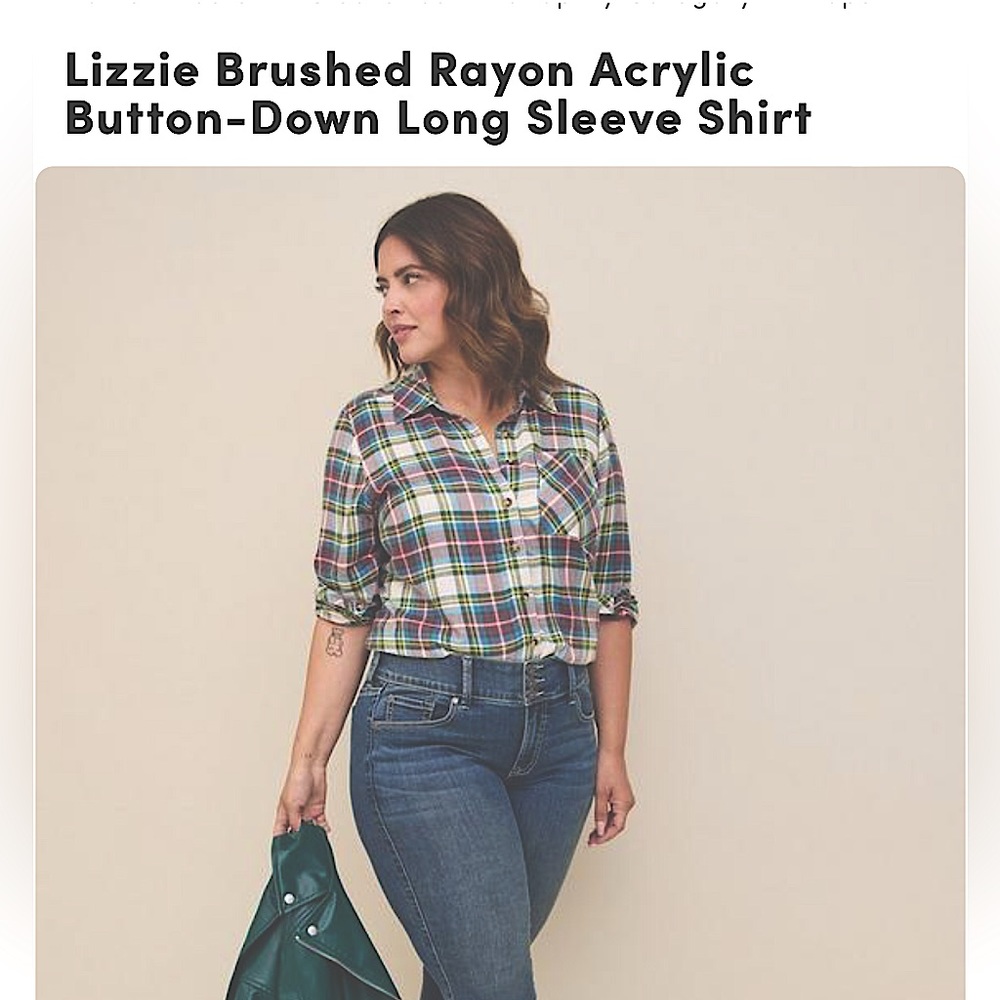 Torrid Long Sleeve Button Down Shirt-NWT